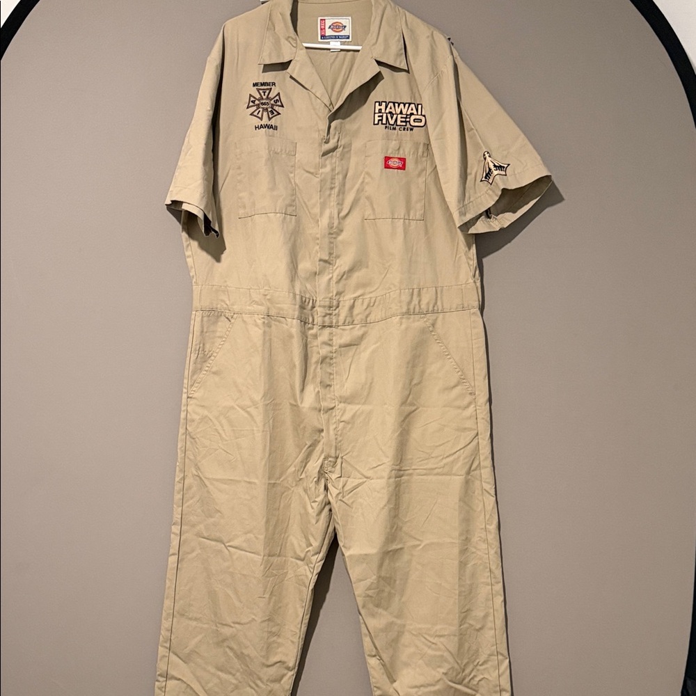Dickies Khaki Hawaii Five-O Coveralls Work Utility Jumpsuit XL
